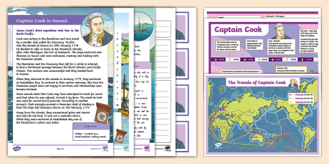 A Map of the Journeys of Captain Cook