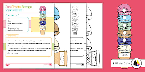 Ice Cream Colors Early Emergent Reader