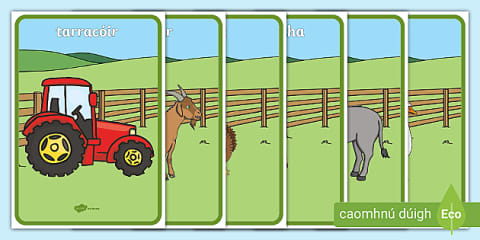 On the Farm, Mothers and their Young Display Posters Gaeilge