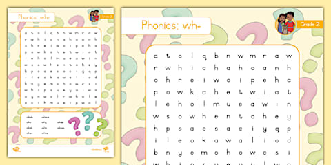 Wh Colouring In Grade 3 Phonics Colouring Page wh