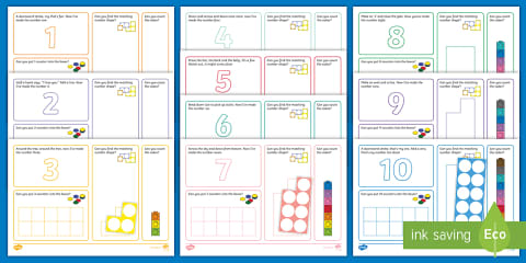 All About Number 3 Activity Mat with Numicon Shapes