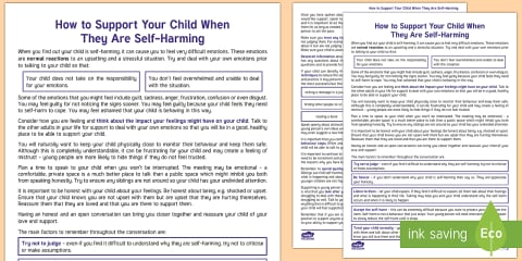 Self-Harm Information Leaflet KS2