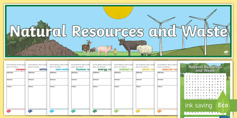 Natural Resources and Waste Word Search