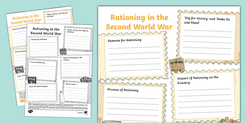 WW2 Rationing Meal Activity