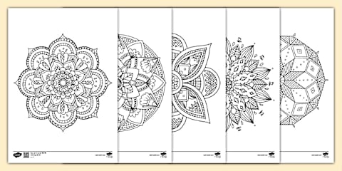 Printable Mindfulness Colouring Sheets Bumper Pack