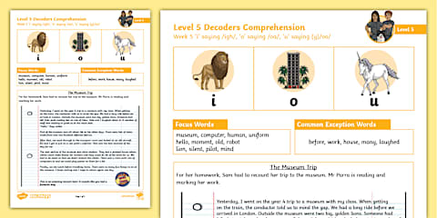 KS2 Decoders Comprehension Level 5 Week 2