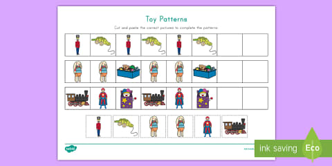Complete the Day and Night AB Patterns Cut and Paste Activity