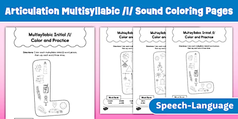 Inital R Coloring Page Articulation /r/ Sound Coloring Pages for SLP | Initial, Medial & Final ...