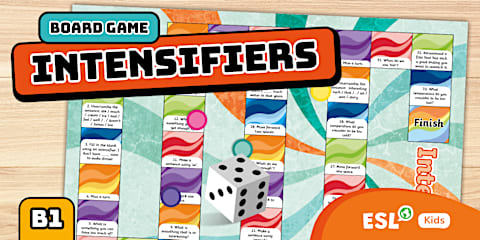 ESL Basic Intensifiers: Fill in the Blanks Activity Sheet [Kids, A1]