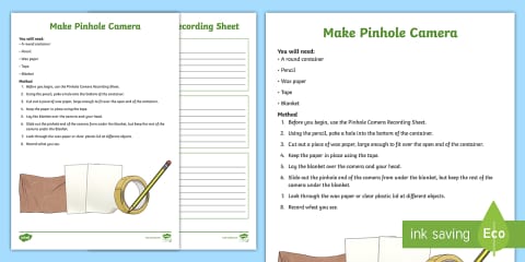 STEM Outdoors: Pinhole Camera Exploration