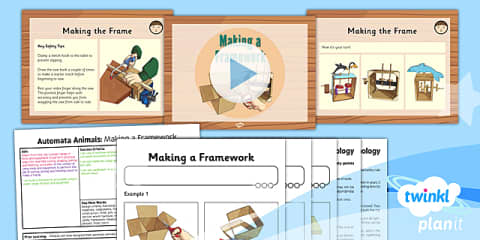 Automata Animals - Differentiated Exploring Cam Movement Worksheet