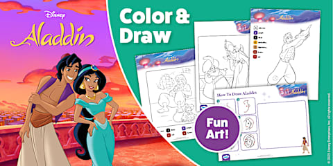 Aladdin Character. Draw Aladdin: How to Draw Characters Activity