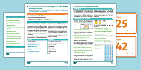 Year 3 Maths Same-Day Intervention Plan: Identifying the Previous and ...