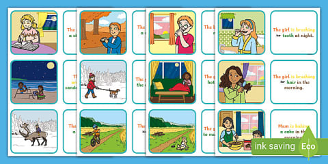 Who, What, Where, When Silly Sentence Word Cards - Australia