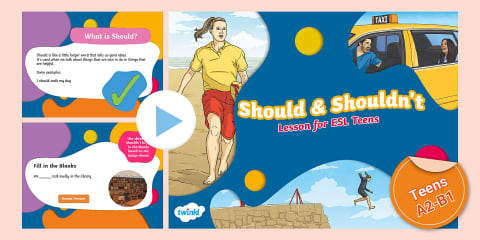 ESL Should/Shouldn't Activity Sheet [Teens, A2]
