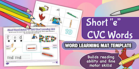 CVC SATPIN Word Learning Mat Template