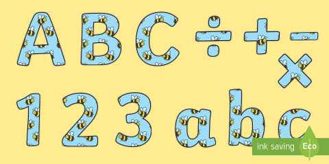 Instant Display Bee Lettering Bee-Themed Display Lettering