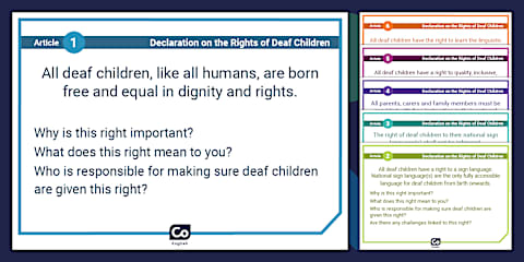 The Rights of Deaf Children Display Posters