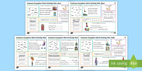 Year 2 Common Exception Word Activity Mat Pack 7