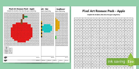 Fish Pixel Art Template