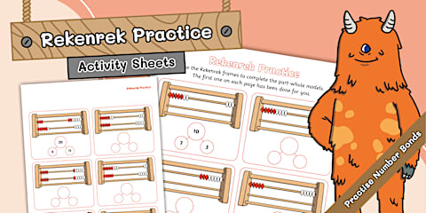KS1 Rekenrek Word Problems Challenge Cards