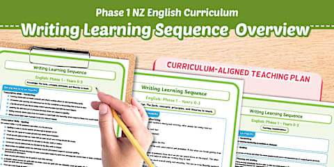 Phase 3 NZ English Curriculum Writing Teaching Sequence Overview
