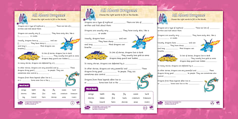 Dragon Writing Activity Describe the Dragon Writing Activity