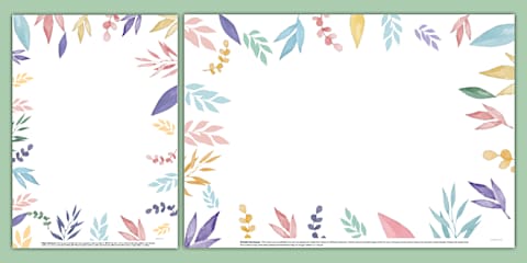 Colourful Botanical Themed Self-Registration Display Pack