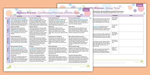 Nursery Rhymes Sensory Activities Pack