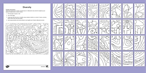 Values Collaborative Colouring Activity Resilience Collaborative Colouring Activity Pack