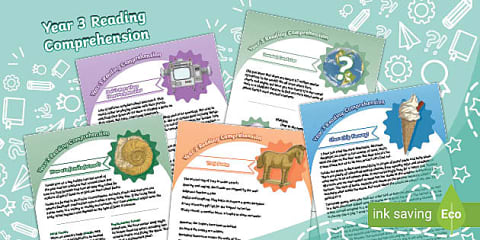 Year 4 Reading Comprehension Pack 1 (Ages 8 - 9)