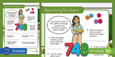Grade 3 - Mathematics: Mental Math Order Numbers - Activity sheet (CAPS ...