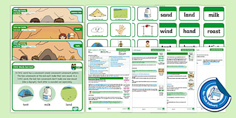 CVCC Words No-Tech Lesson Pack - Level 4 Week 1 Lesson 2