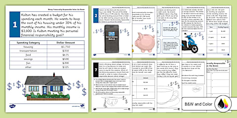 Sixth Grade Credit and Debit Card Sorting Activity