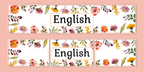 Wildflower Botanical Themed Reading Corner Display Banner