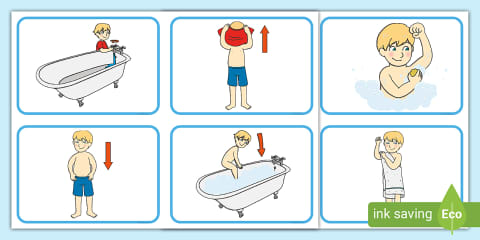 Bathtime Routine Visual Bath Time Visual Routine Flapbook