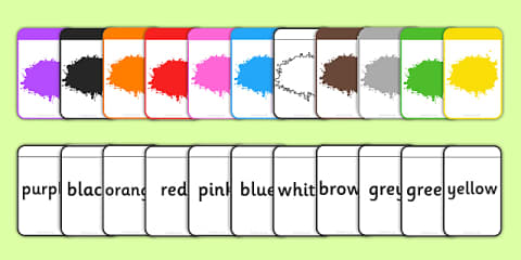 Colour Matching Cards (Words and Pictures)