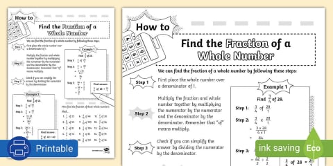 Grade 7 - Maths - How to Simplify a Fraction - Activity Sheet (CAPS ...