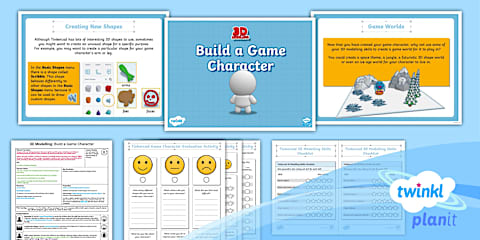 Computing: 3D Modelling: Design a Game Character Year 6 Lesson 5