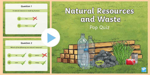 Natural Resources and Waste Word Search