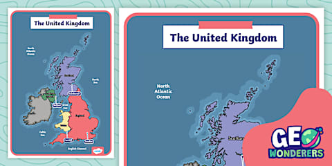 Geo Wonderers KS1: The United Kingdom Key Vocabulary Cards