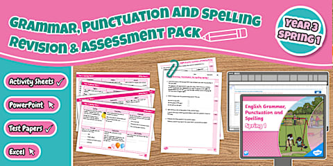 Year 4 Spring 1 Grammar, Punctuation and Spelling Revision & Assessment ...