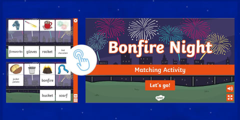 KS2 Bonfire Night Interactive Shadow Matching