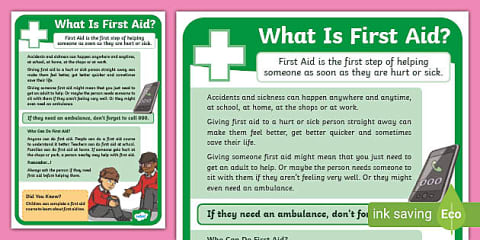 First Aid Information Poster