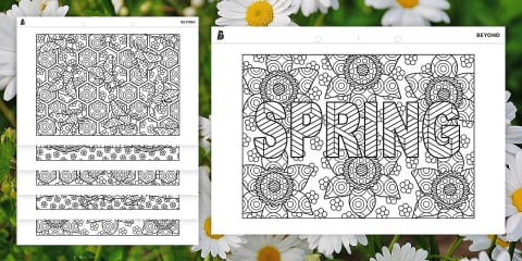 Colouring Springwatch Spring in Canada: Mindfulness Colouring