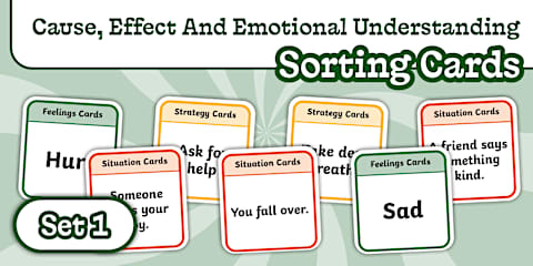 Cause, Effect And Emotional Understanding Sorting Cards 3