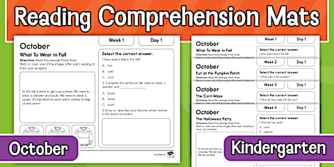 October Calendar Activity Mat