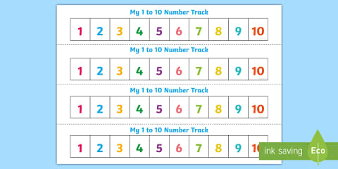 0-10 Number Track Display Banner