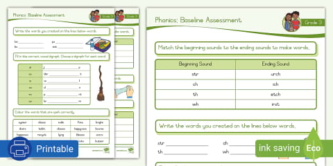 Grade 3 Phonics - Term 1 - Termly Assessment - Activity Pack (CAPS Aligned)