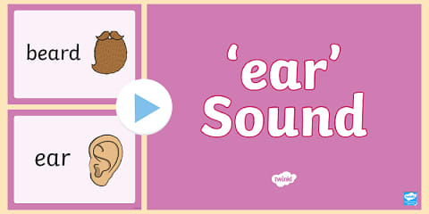 Ear Sound Card 'ear' Sound Word Cards